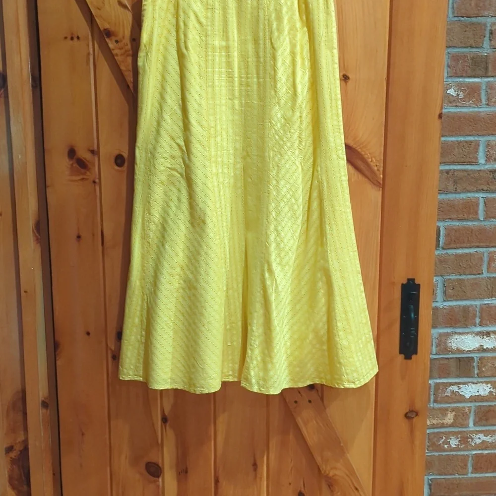 Talbots Yellow A-Line Maxi Skirt